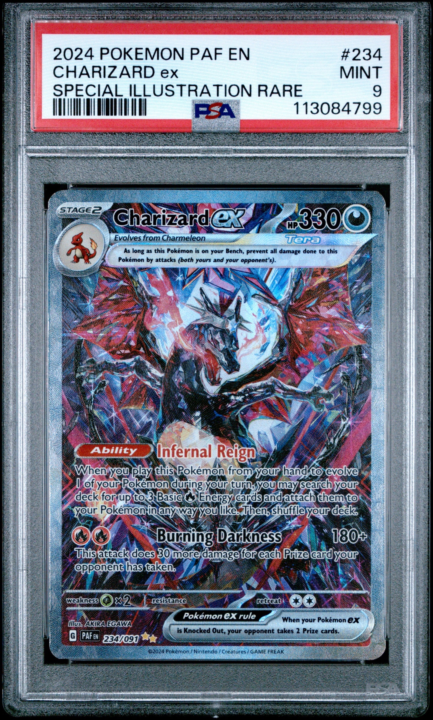 Charizard Paldean Fates 234 Psa9