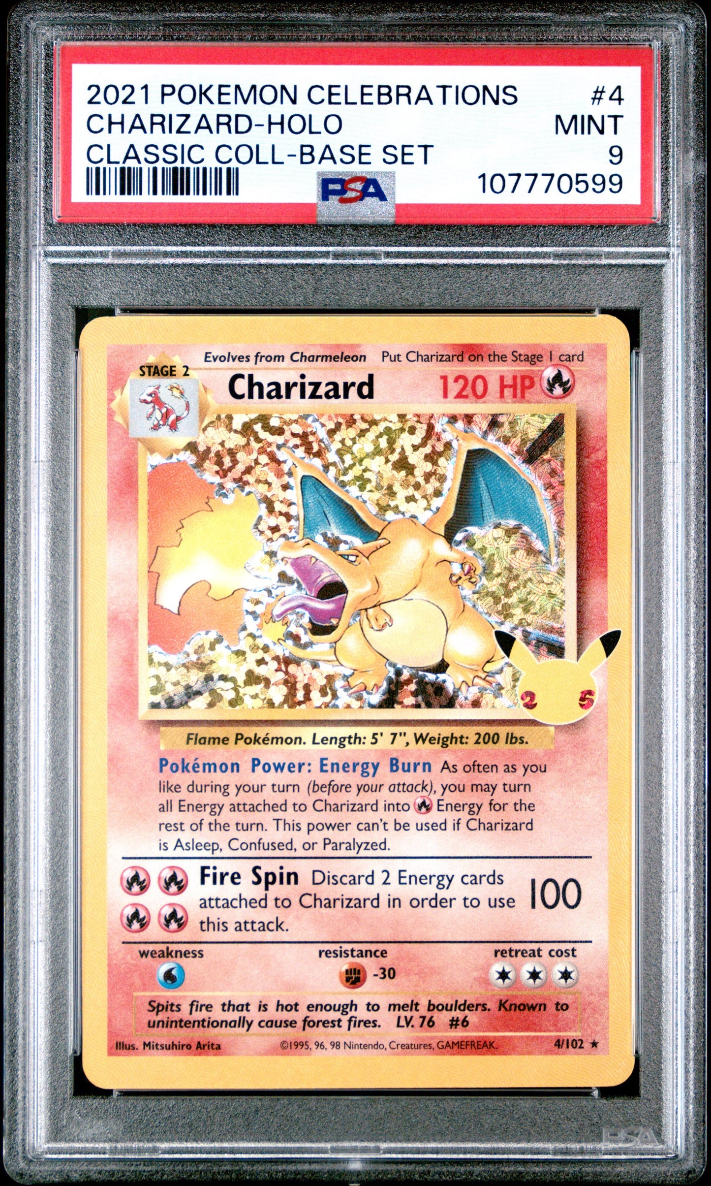 Charizard Celebrations 004 Psa9