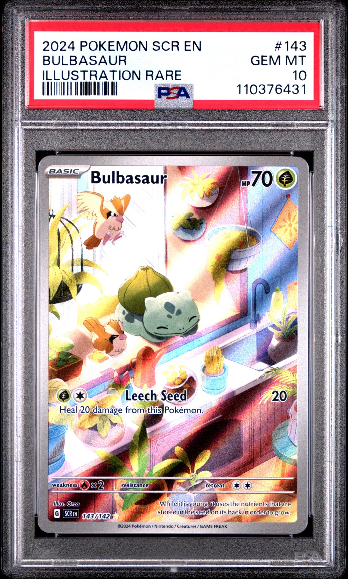 Bulbasaur Stellar Crown 143 Psa10