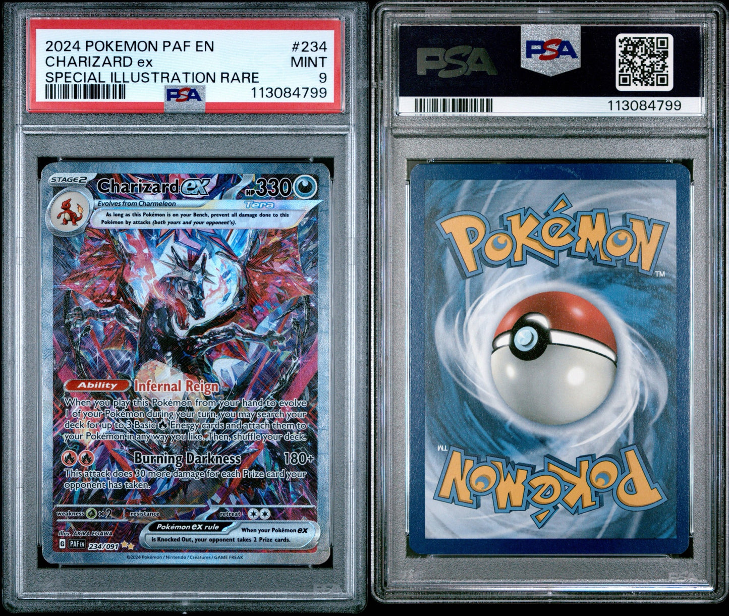 Charizard Paldean Fates 234 Psa9