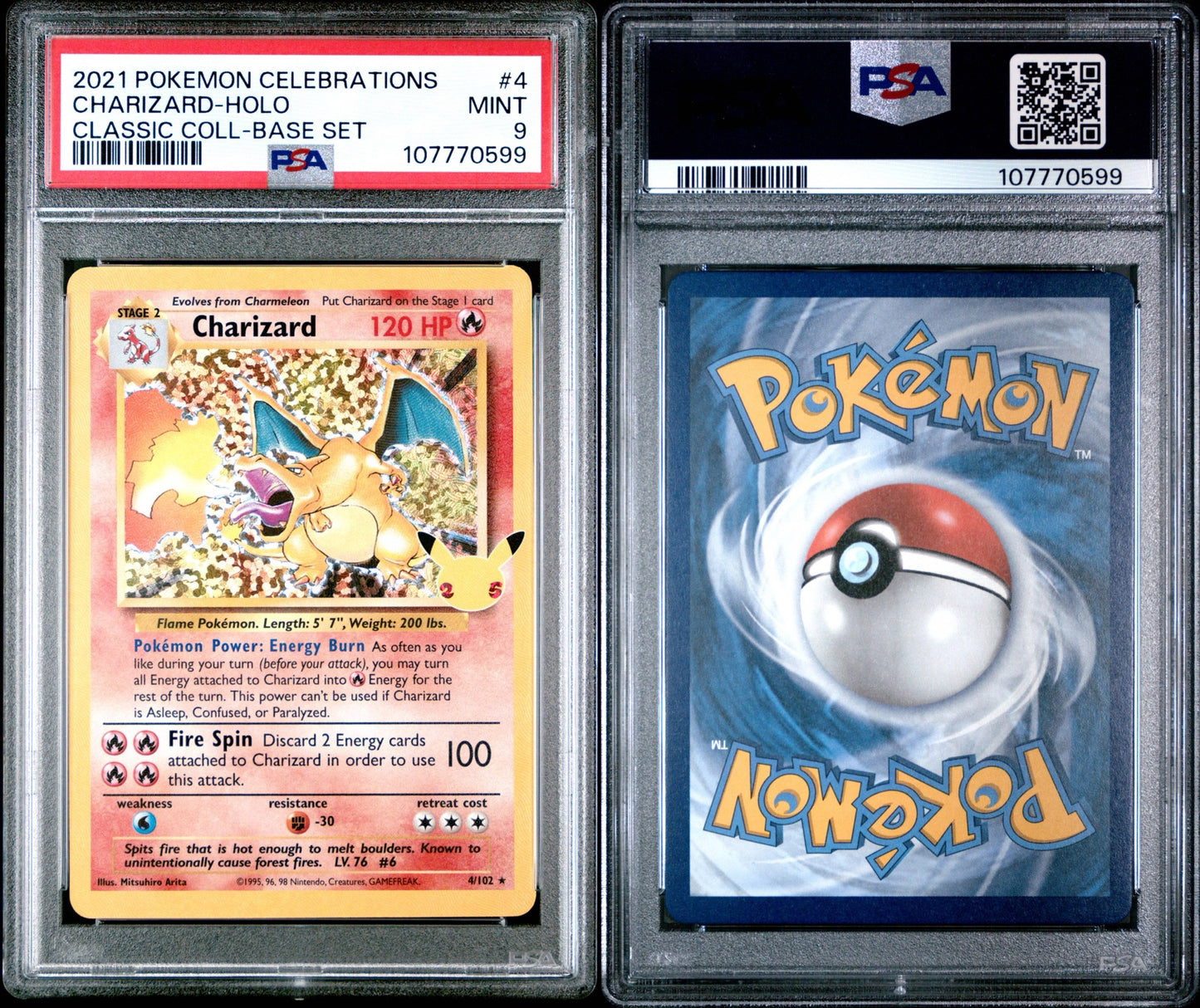 Charizard Celebrations 004 Psa9