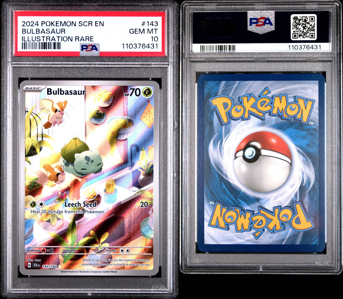 Bulbasaur Stellar Crown 143 Psa10