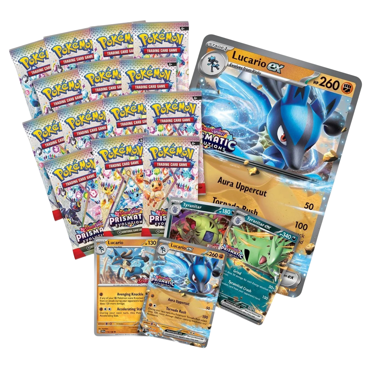 Pokémon Prismatic Evolutions: Lucario ex & Tyranitar ex Premium Collection