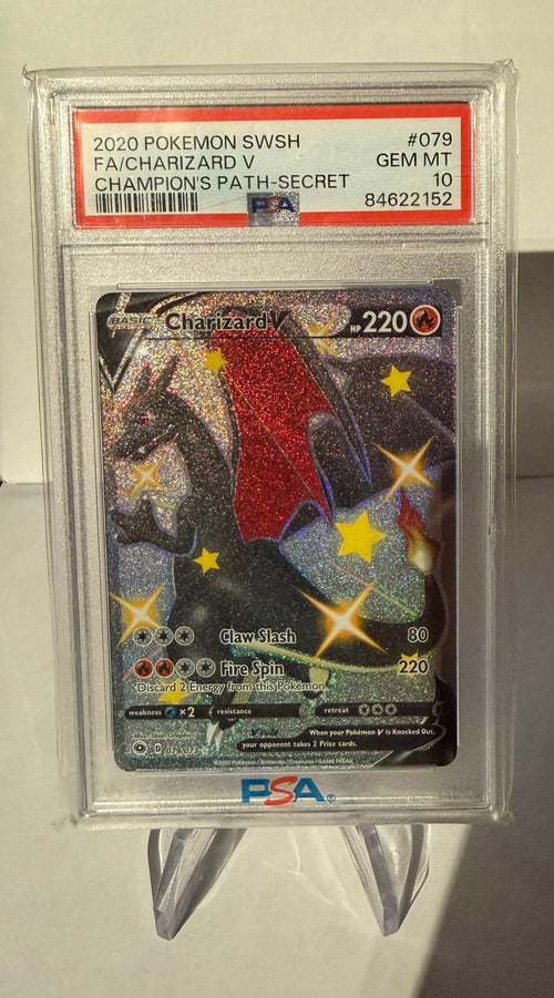 Pokémon Charizard V 079 Champions Path Secret PSA10