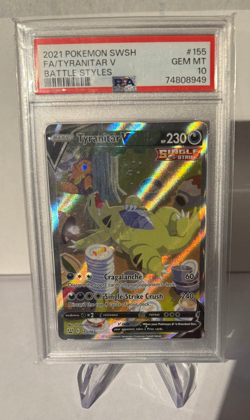 Pokémon Tyranitar V 155 Battle Styles PSA10