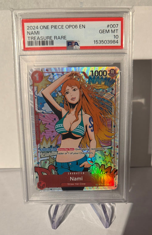 One Piece Nami 007 Treasure rare Op06 PSA10