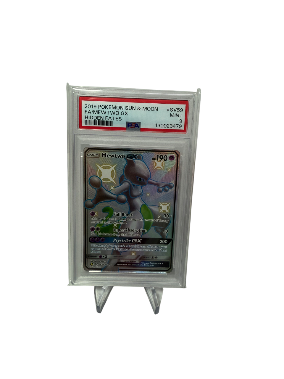 Mewtwo GX PSA9 (Hidden Fates SV59)