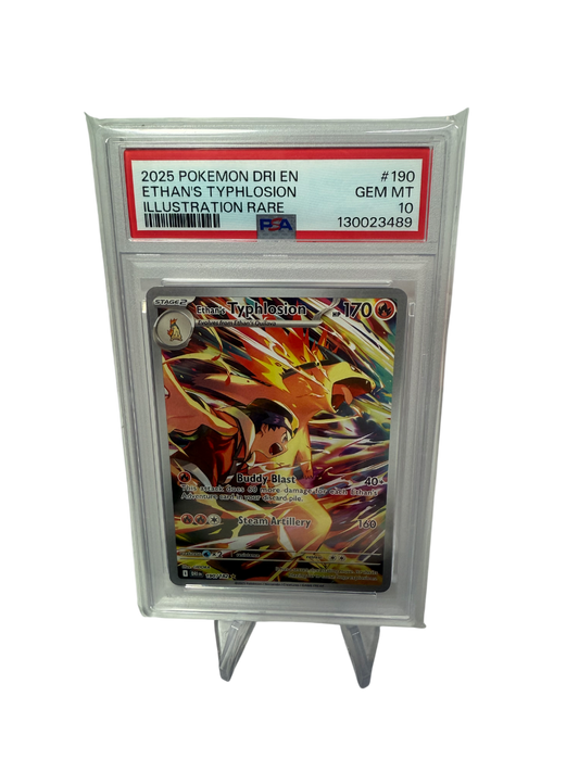Ethan’s Typhlosion PSA10 (DRI 190)