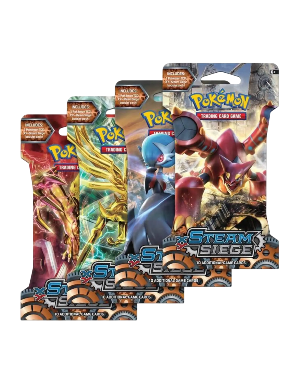 pokémon XY Steam Siege Sleeved BoosterPack x4 (Art Set)