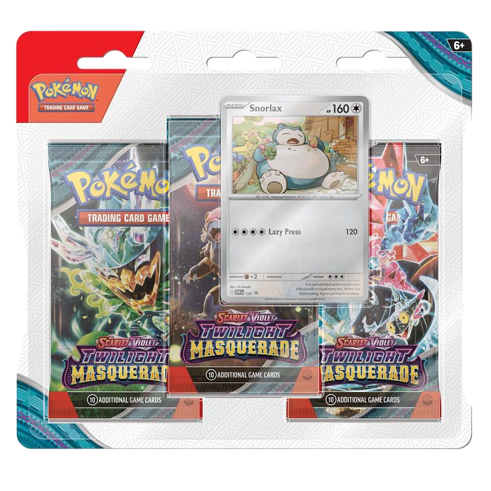 Pokémon Twilight Masquerade 3 Pack Blister Snorlax
