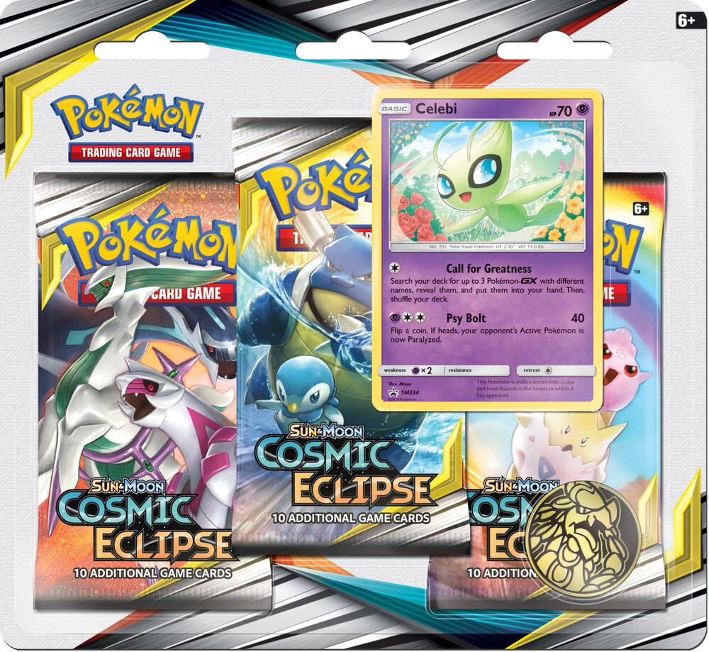Pokémon Cosmic Eclipse 3 Pack Blister Celebi