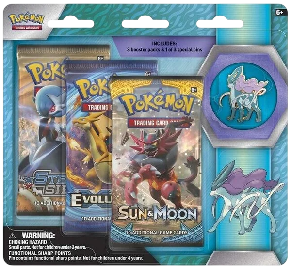 Pokémon Legendary Beasts Collector Pin 3 Pack Blister [Suicune]